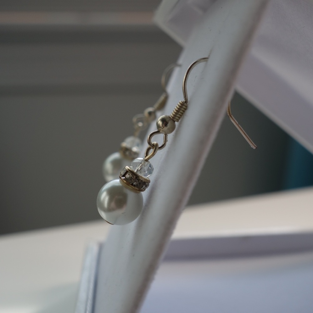 Handcrafted Crystal Glass Bead Earrings